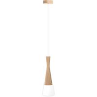 PENDELLEUCHTE 8511145 VEGAS2, 1-FL, EICHE - Eichefarben/Weiß, Natur, Holz/Textil (12/150cm)