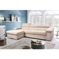 Sarokgarnitúra Monza - bézs, Modern, textil (170/270cm)