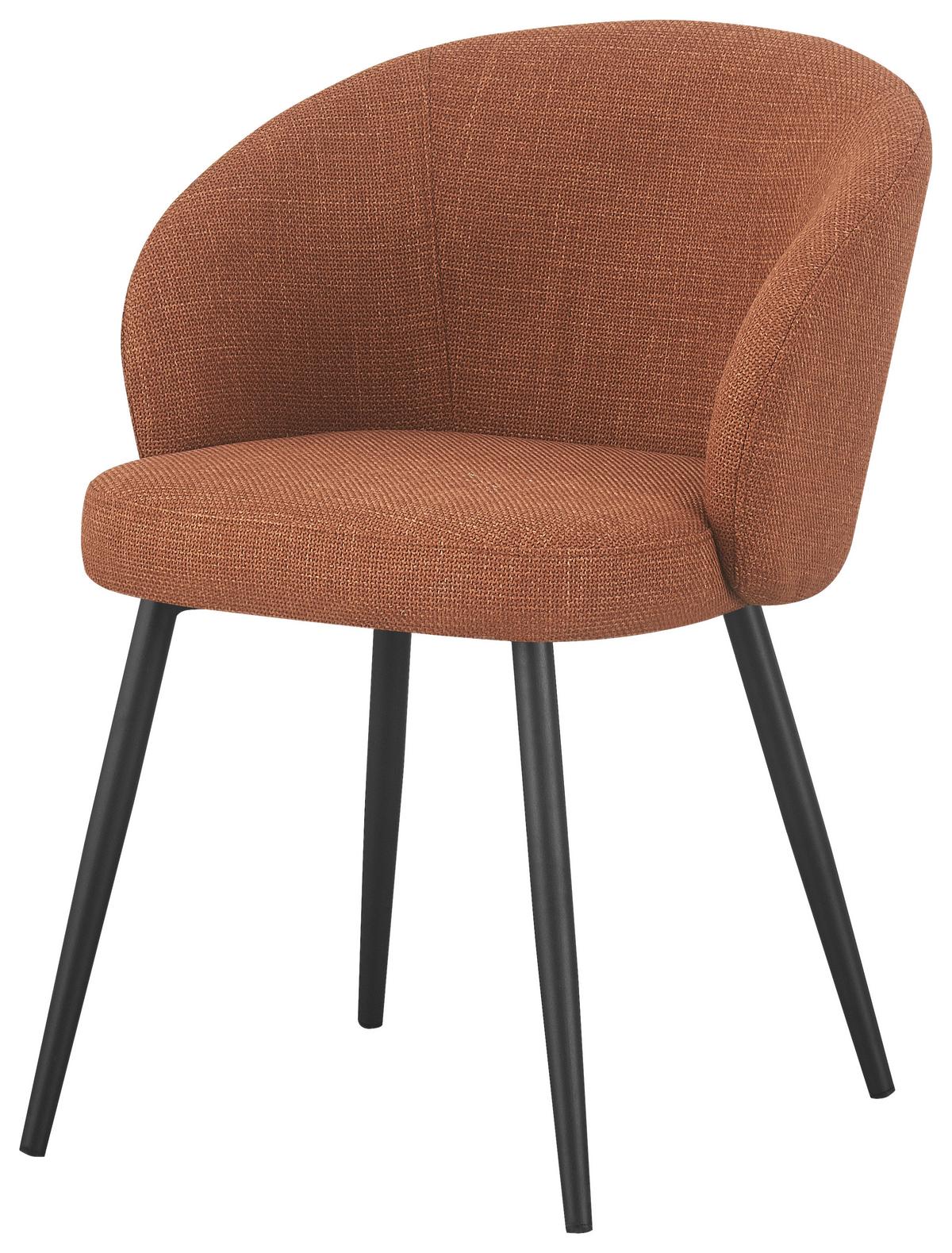STOLIČKA NALA - oranžová/čierna, Lifestyle, kov/textil (57/76/60cm) - Mömax