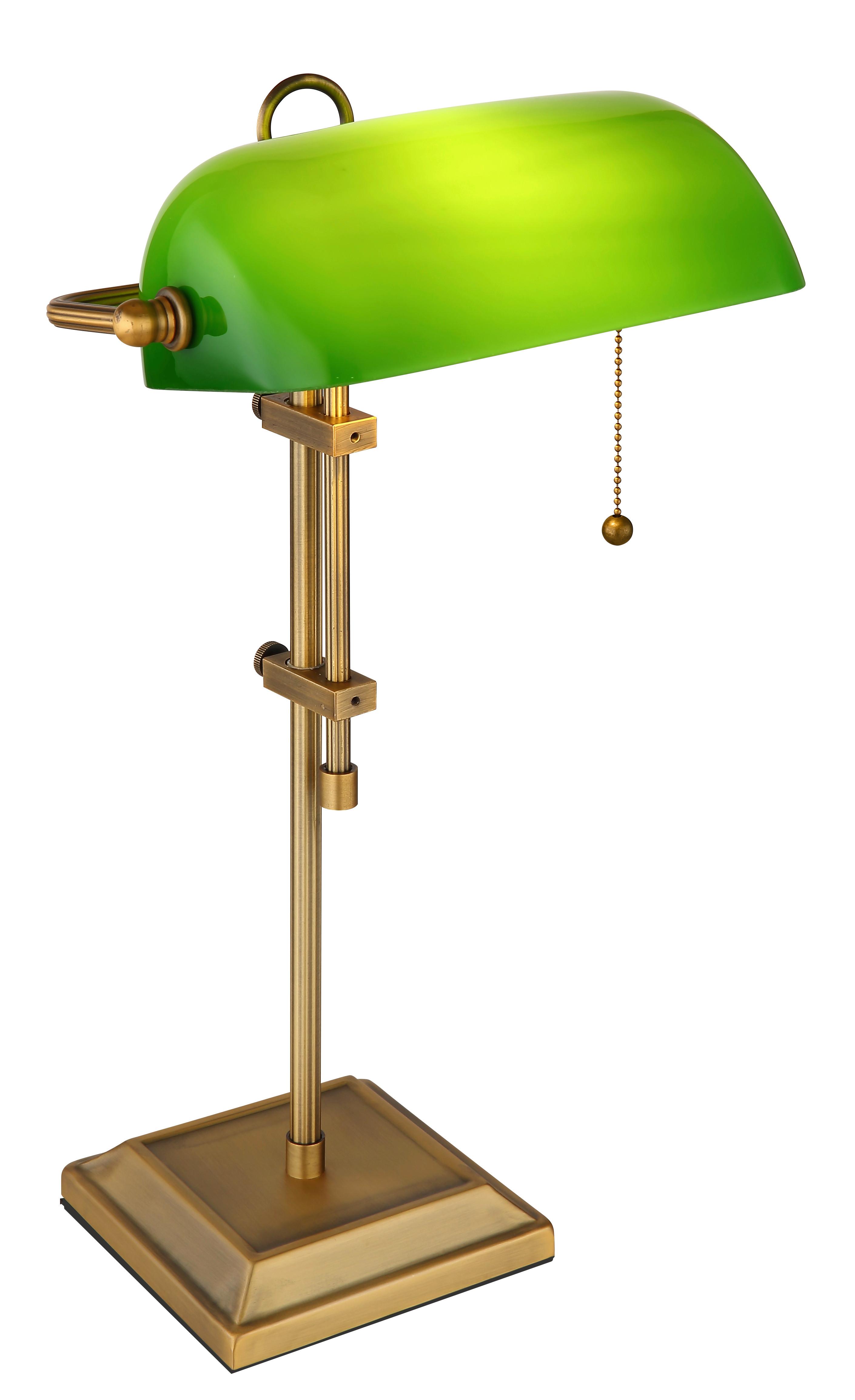 Tischleuchte 2491n - Messingfarben/Weiß, KONVENTIONELL, Glas/Metall (26,5/25/56cm) - Globo