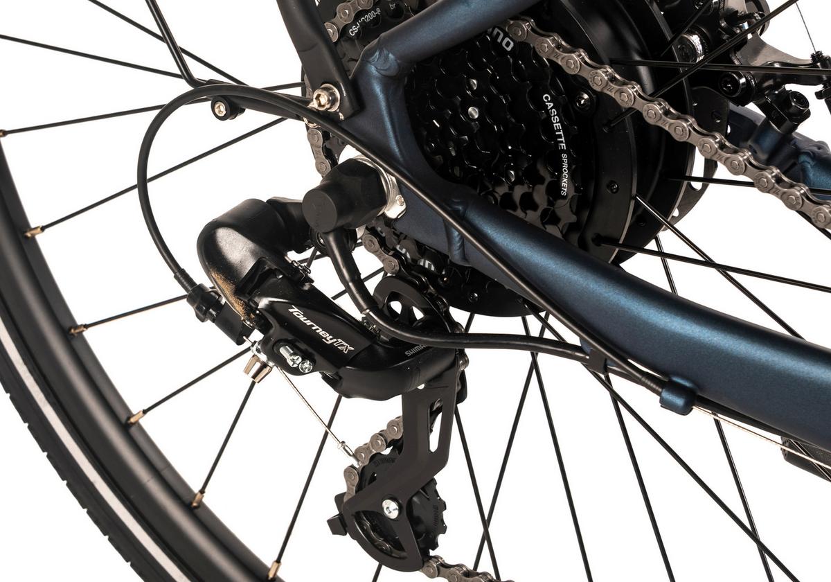 E-trekkingbike 28 Zoll Dunkelblau Matt - Dunkelblau, LIFESTYLE, Metall (180/70/100cm)