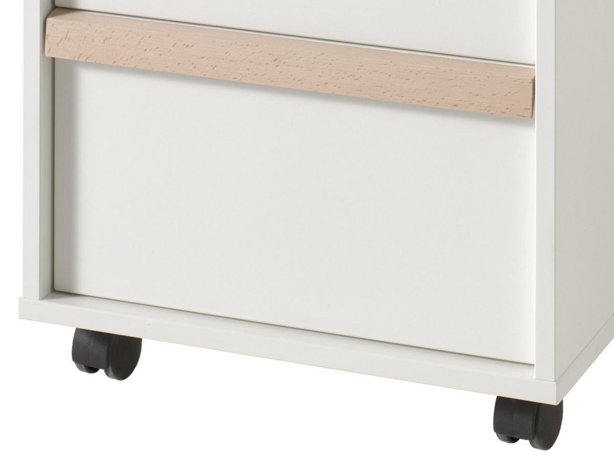 Rollcontainer London Weiß Bht: 48,1x60x44 Cm, 2 Laden - Weiß, MODERN, Holzwerkstoff (48,1/60/44cm) - MID.YOU