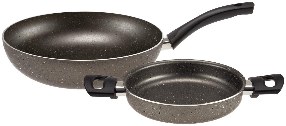 Pfannenset Mikko - Grau, Basics, Metall - Luca Bessoni
