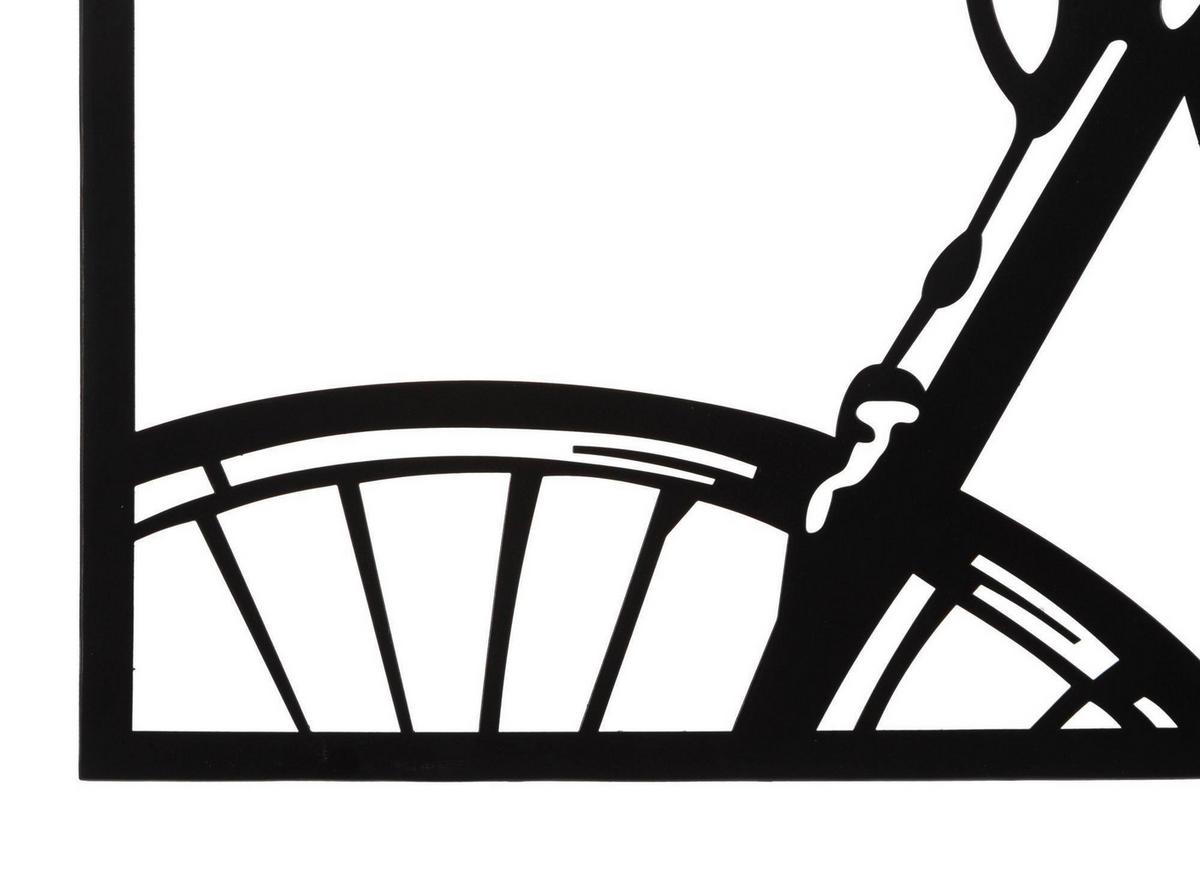Wanddeko Bike Set 3 Pcs Schwarz, Weiß B: 40 Cm - Schwarz/Weiß, Basics, Metall (40/60/1.30cm)