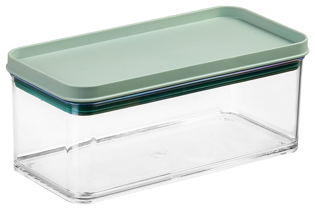Aufbewahrungsdose Naomi - Transparent/Grün, KONVENTIONELL, Kunststoff - Luca Bessoni