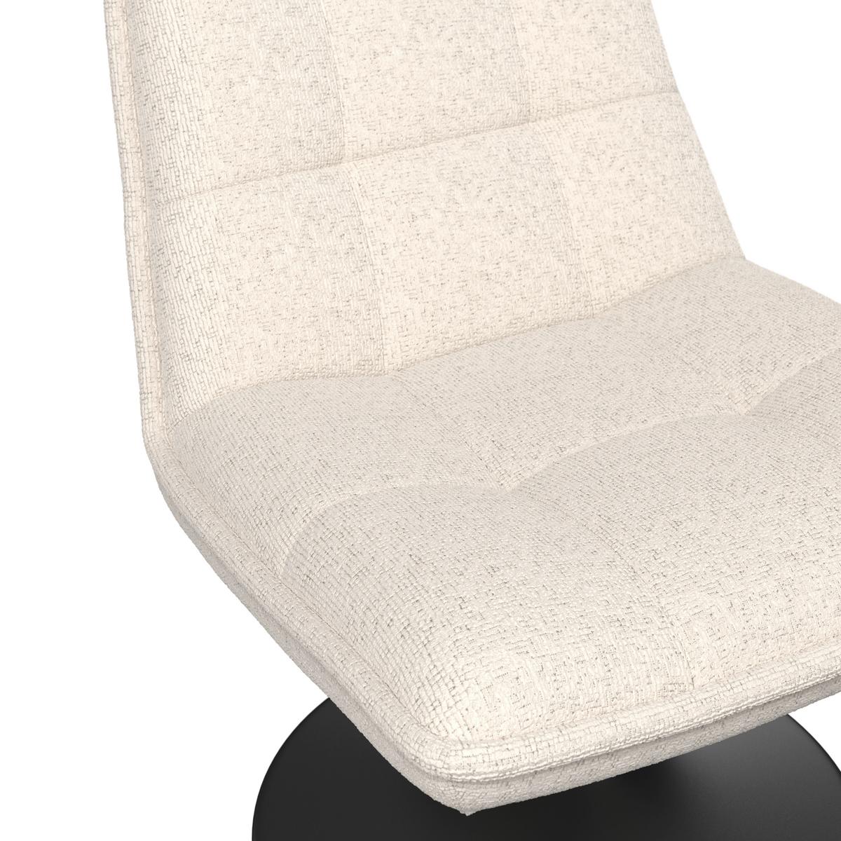 Relaxliege Kairo creme Sitzfläche drehbar, B: 71 cm - Creme/Schwarz, MODERN, Holz/Textil (71/88/89cm)
