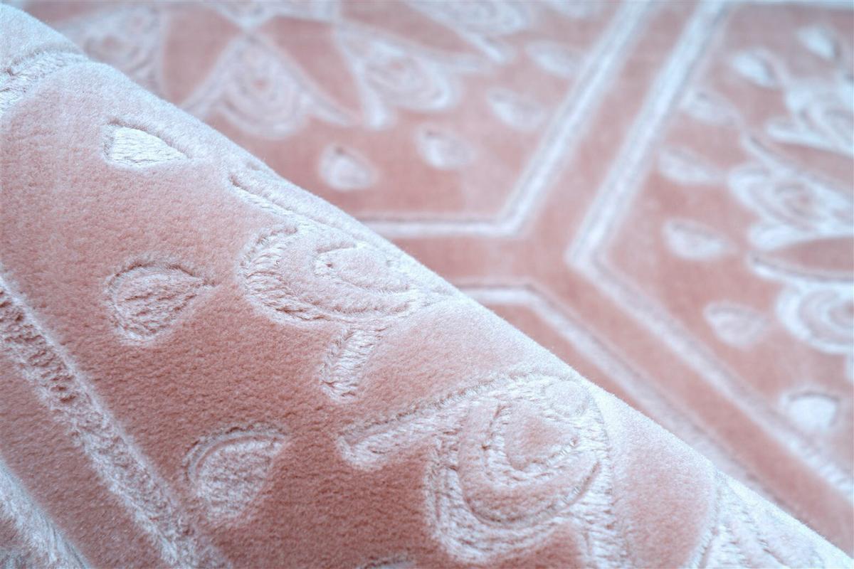 Flachwebteppich Rosa, BxL: ca. 160x230 cm - Rosa, KONVENTIONELL, Textil (160/230cm) - Kayoom