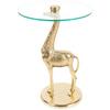 Beistelltisch Animalty 225 Goldfarben B: 58 Cm - Goldfarben, Design, Glas/Metall (40/40/58cm) - Kayoom