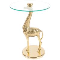Beistelltisch Animalty 225 Goldfarben B: 58 Cm - Goldfarben, Design, Glas/Metall (40/40/58cm) - Kayoom