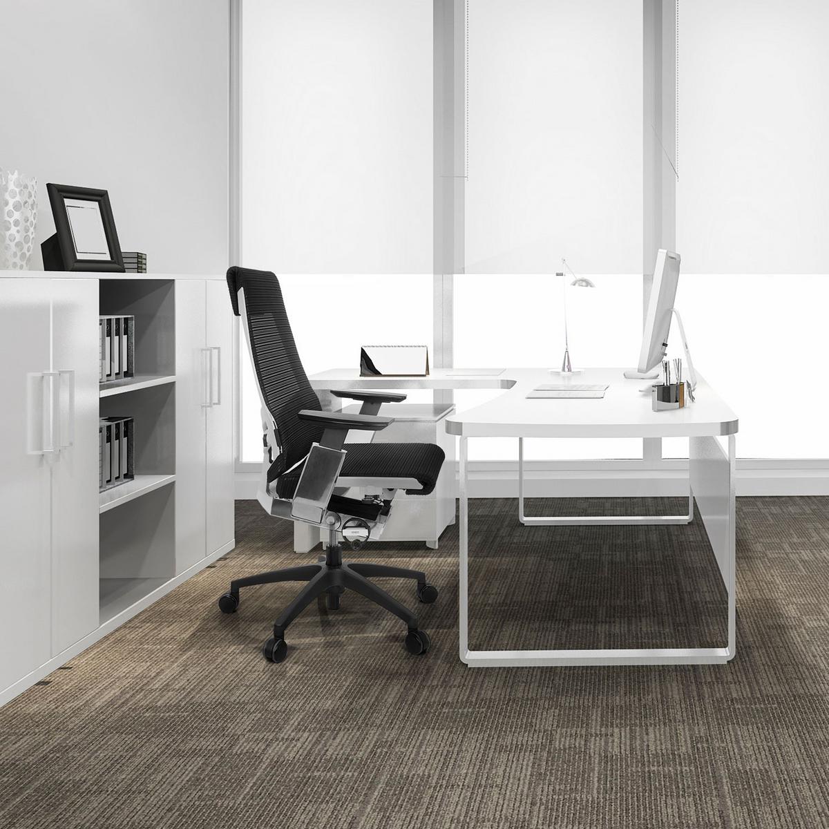 Drehstuhl Genidia Smart White Cm Höhenverstellbar Schwarz - Chromfarben/Schwarz, MODERN, Kunststoff/Textil (70/112/55cm) - MID.YOU