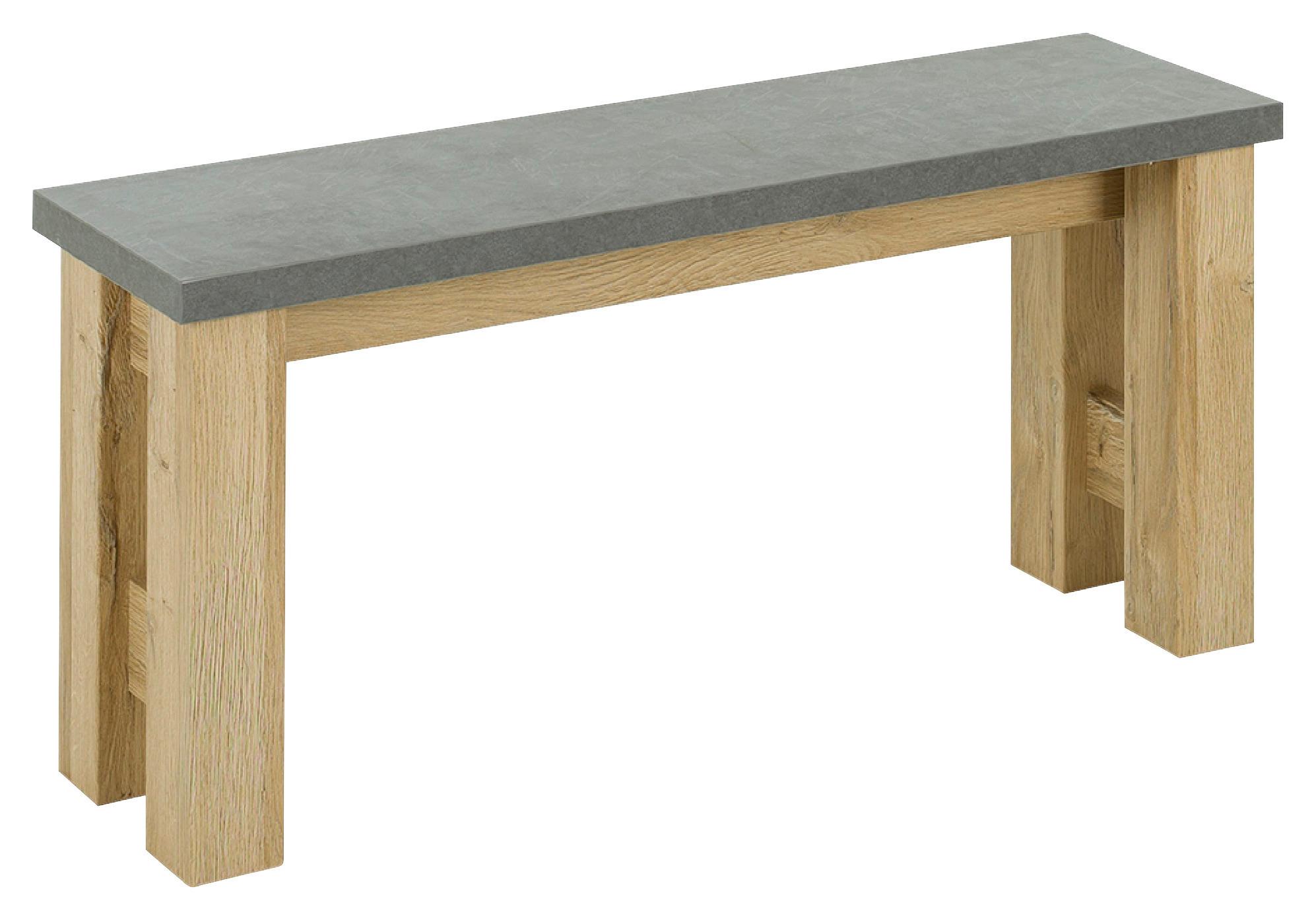 Sitzbank Broceliande Grau, Eichefarben B: 110 cm - Eichefarben/Grau, MODERN, Holzwerkstoff (110/49/30cm) - P & B
