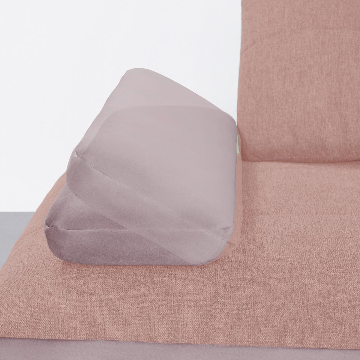 Rohová sedačka TRENDY, levá, šeříková / růžová - růžová/černá, Moderní, kov/kompozitní dřevo (250/93/310cm) - Premium Living