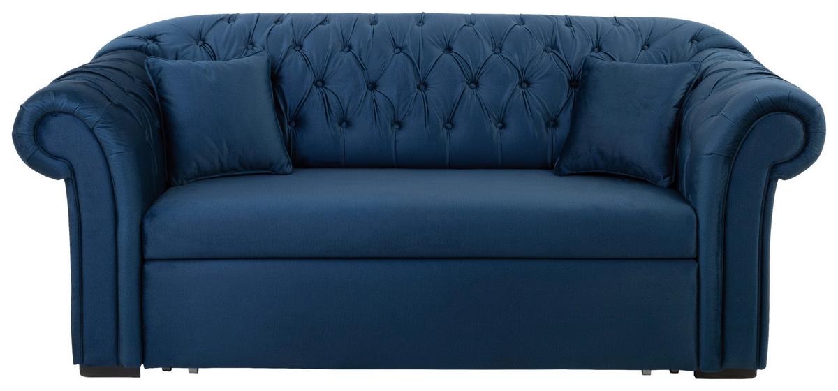 Schlafsofa Cupido - Schwarz/Dunkelblau, Design, Textil (213/86/99cm) - MID.YOU