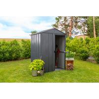 Gerätehaus Mit Satteldach 151x198x122 cm - Grau, Basics, Metall (151/198/122cm)