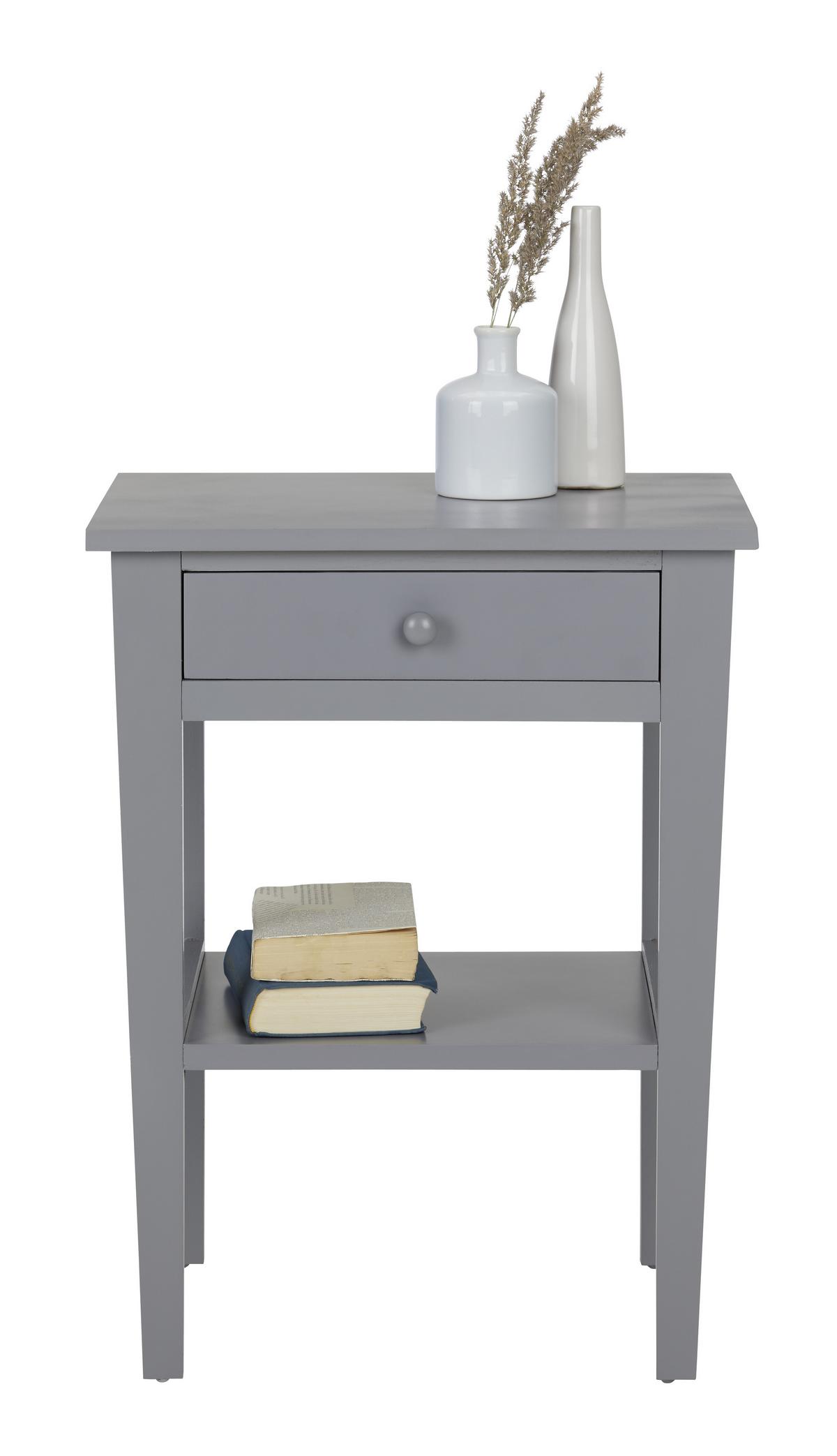Nočný Stolík Mara Šedá - sivá, drevo (46/60/35cm) - Modern Living