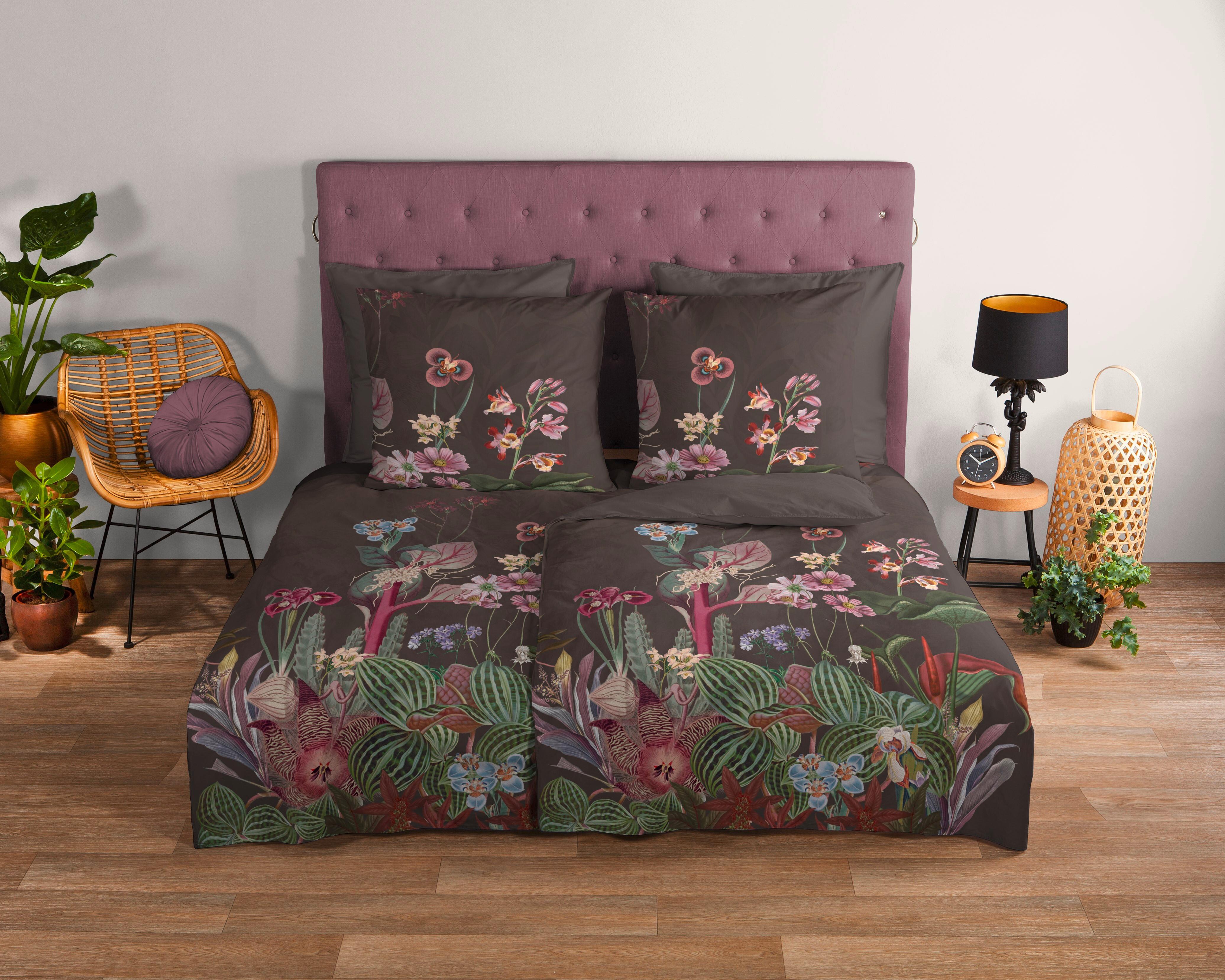 Wendebettwäsche Phoebe Braun Dunkelbraun 135x200 cm - Dunkelbraun/Braun, Design, Textil (135/200cm)