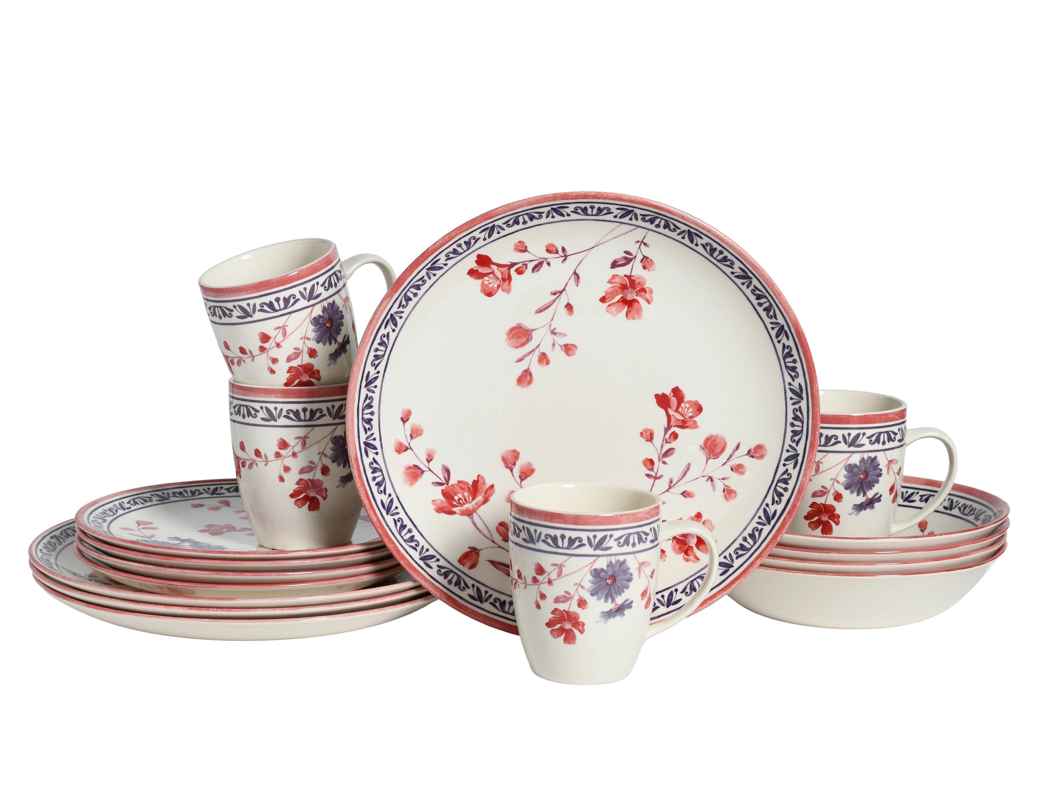 Kombiservice Cottage Multicolor 16--Teilig - Multicolor, Basics, Keramik - Creatable