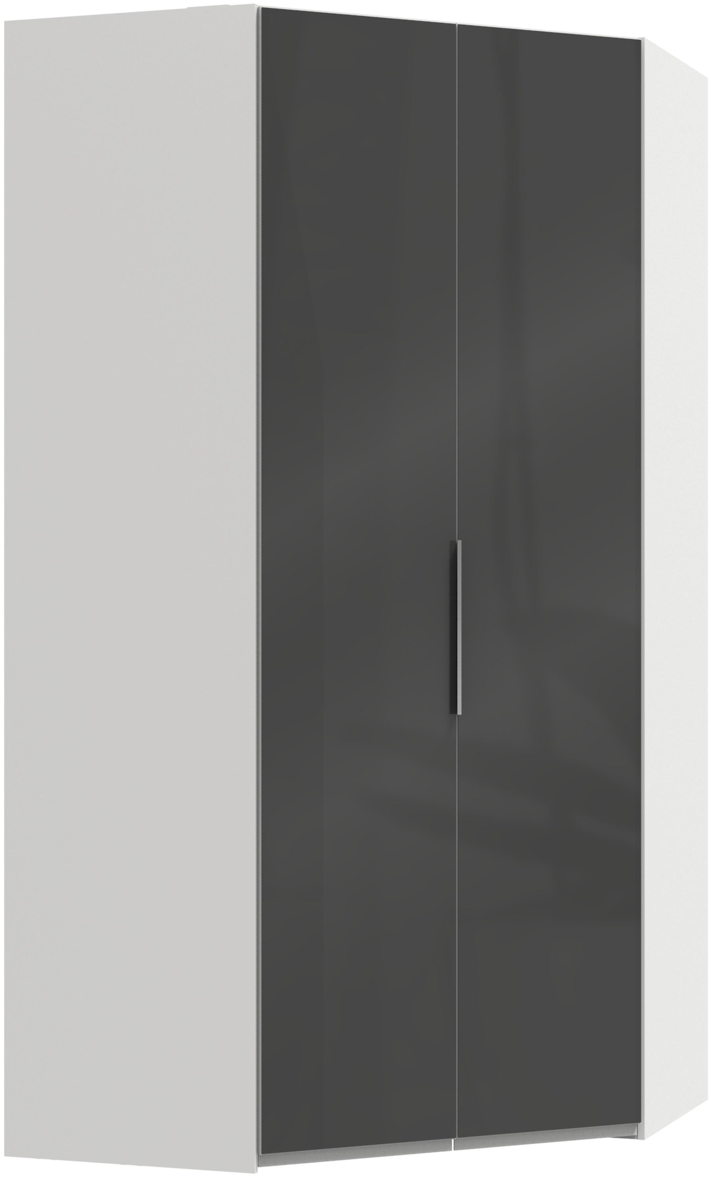 Eckschrank 120cm Level, Grau/weiß - Weiß/Grau, MODERN, Glas/Holzwerkstoff (120/236/120cm) - MID.YOU