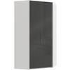 Eckschrank 120cm Level, Grau/weiß - Weiß/Grau, MODERN, Glas/Holzwerkstoff (120/236/120cm) - MID.YOU