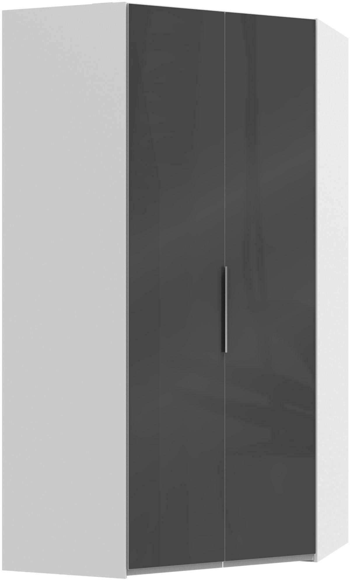 Eckschrank 120cm Level, Grau/weiß - Weiß/Grau, MODERN, Glas/Holzwerkstoff (120/236/120cm) - MID.YOU