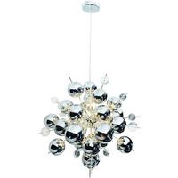 Hängeleuchten Explosion H: 150 cm 10-Flammig - Chromfarben/Klar, Design, Glas/Metall (65/150cm) - Näve