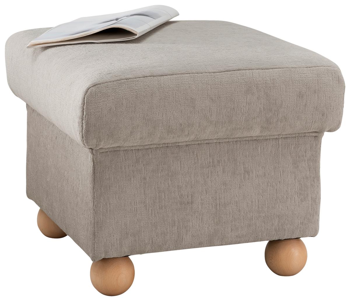 Hocker Torello Taupe B: 56cm - Taupe/Wildeiche, KONVENTIONELL, Textil (56/46/56cm) - Livetastic