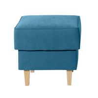Hocker Lorris - Buchefarben/Petrol, Design, Textil (53/45/53cm) - Max Winzer