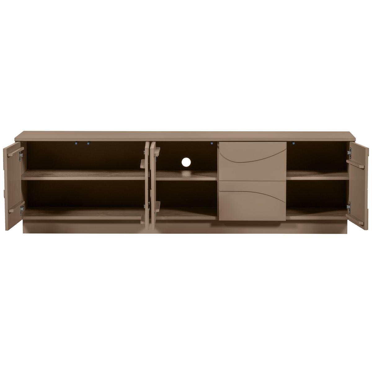 Lowboard Teo Schlammfarben B: 180cm - Schlammfarben, Design, Holz (180/52/40cm) - Livetastic