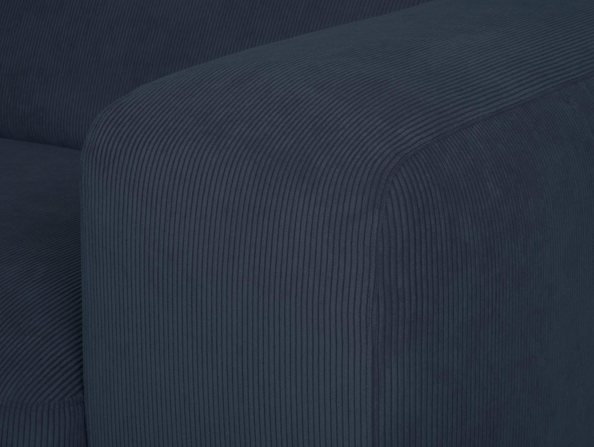 Ecksofa Hannah Blau 170x252 Cm - Blau/Schwarz, Design, Textil (170/252cm) - MID.YOU