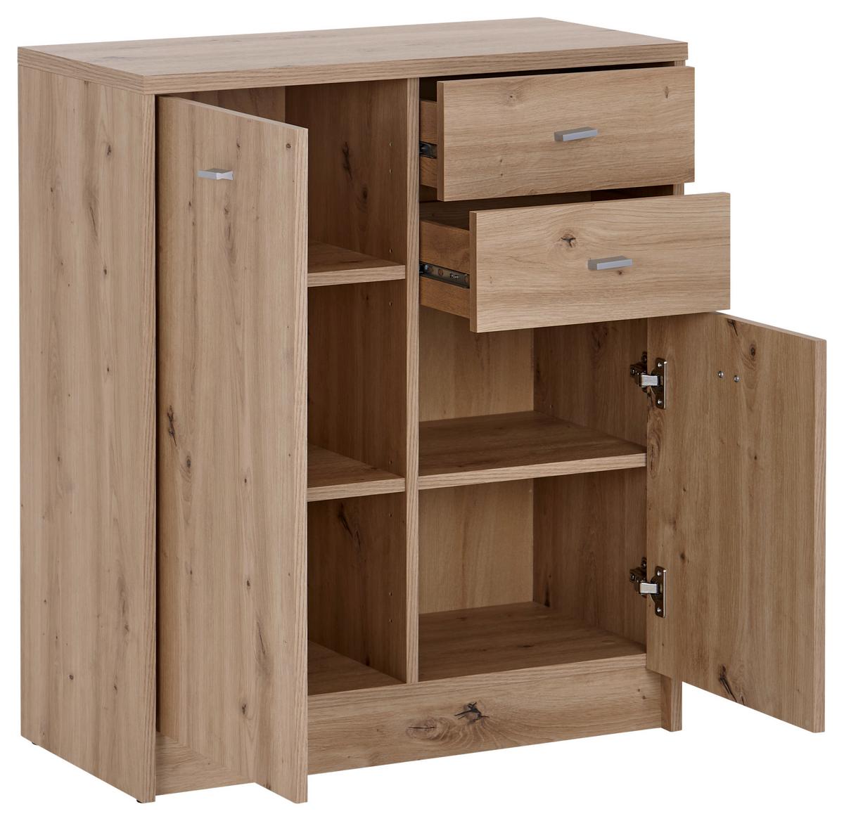 Kommode B: 74 Cm 4-you New Eiche Artisan Dekor - Eiche Artisan, MODERN, Holzwerkstoff (74/85,4/34,6cm)