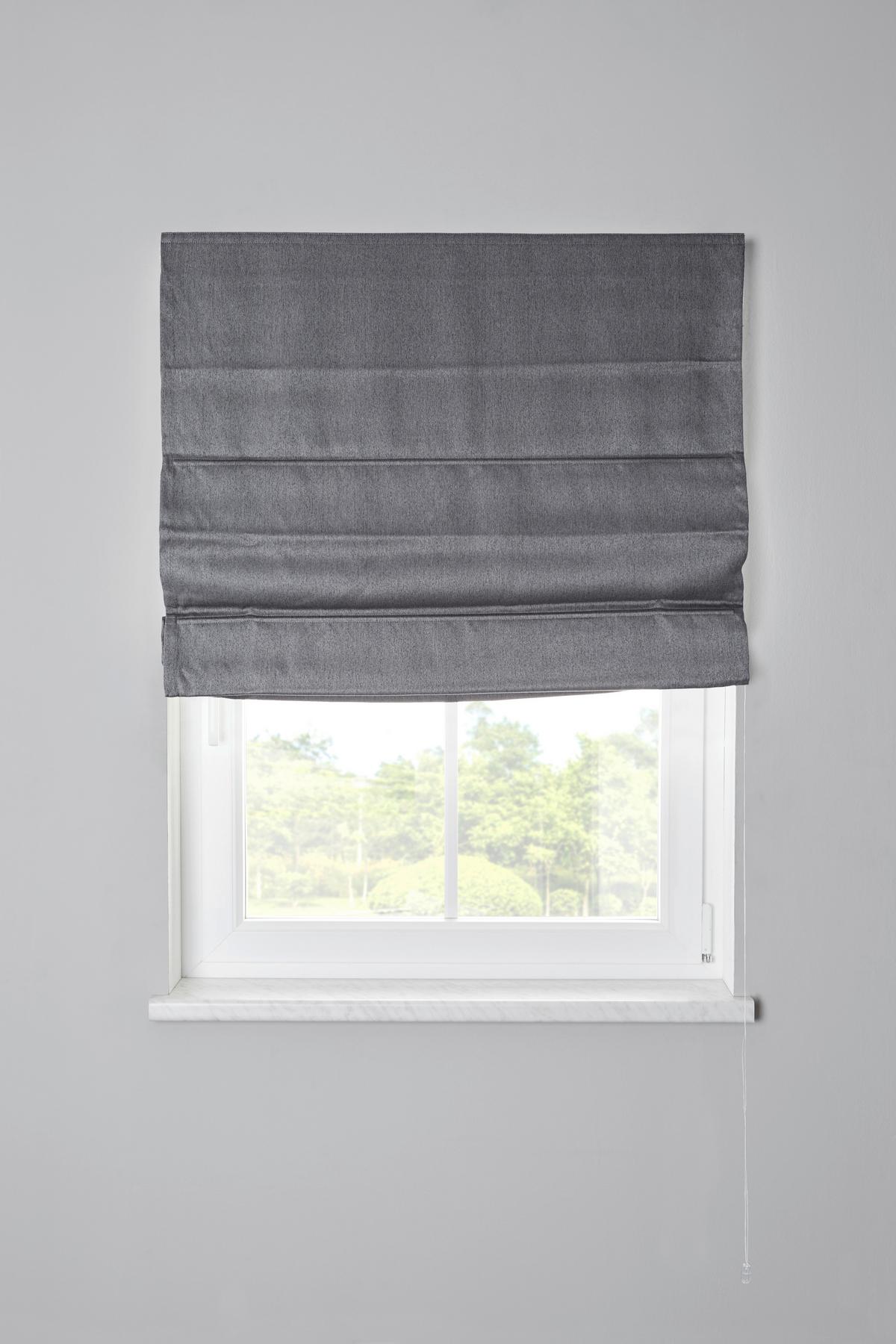 RAFFROLLO LEILA - Anthrazit, MODERN, Textil (120/160cm) - Luca Bessoni