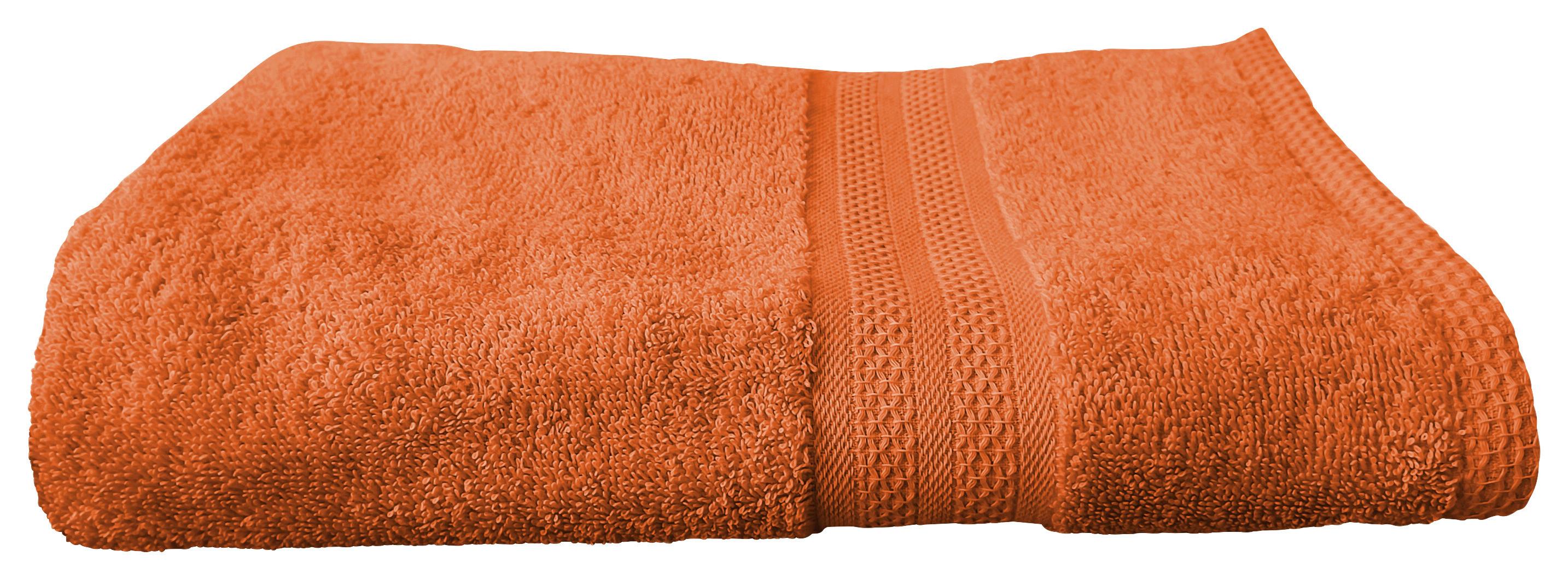 Handtuch Lala Baumwolle 400 G/m2 Terra Cotta 45x90 Cm - Terracotta, KONVENTIONELL, Textil (45/90cm) - Ondega