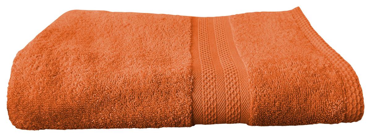 Handtuch Lala Baumwolle 400 G/m2 Terra Cotta 45x90 Cm - Terracotta, KONVENTIONELL, Textil (45/90cm) - Ondega