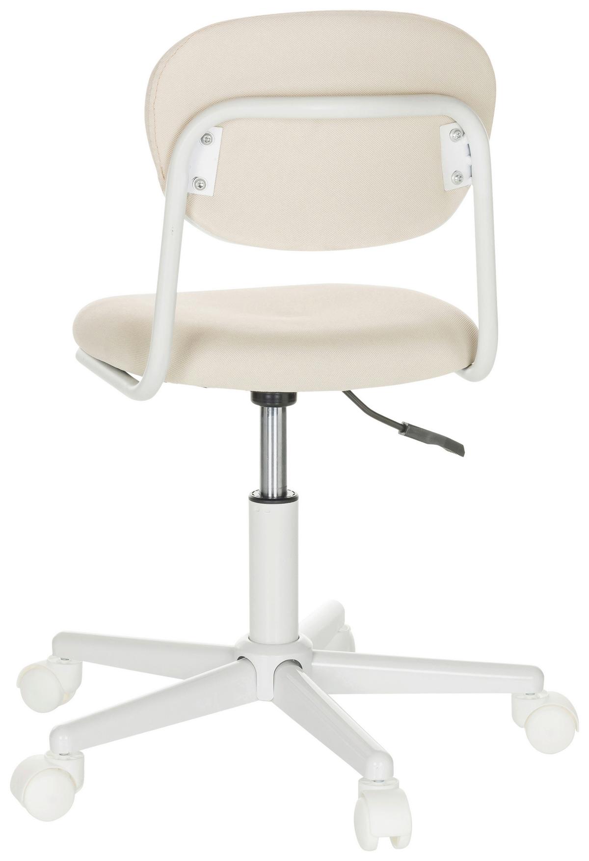Jugenddrehstuhl Kiddy Base I - Beige/Weiß, Basics, Kunststoff/Textil (60/72-83/60cm) - MID.YOU