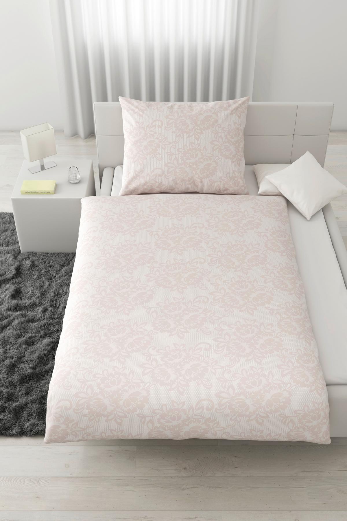 Povlečení Senta, 70/90 140/200cm - růžová, Romantický / Rustikální, textil (140/200cm) - Modern Living