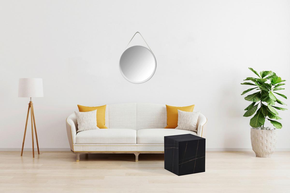 Beistelltisch Cuboid 225 Schwarz B: 40 Cm - Schwarz, Design, Holzwerkstoff (40/40/45,5cm) - Kayoom
