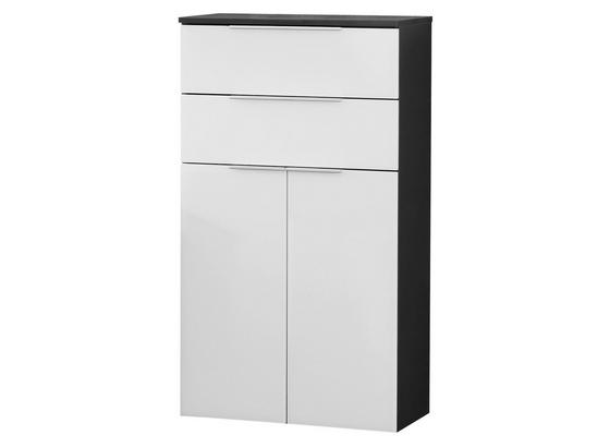 Fackelmann Midischrank Kara Chess - Alufarben/Weiß, MODERN, Glas/Holzwerkstoff (61/106,5/32cm) - Fackelmann Fackelmann Midischrank Kara Chess - Alufarben/Weiß, MODERN, Glas/Holzwerkstoff (61/106,5/32cm) - Fackelmann