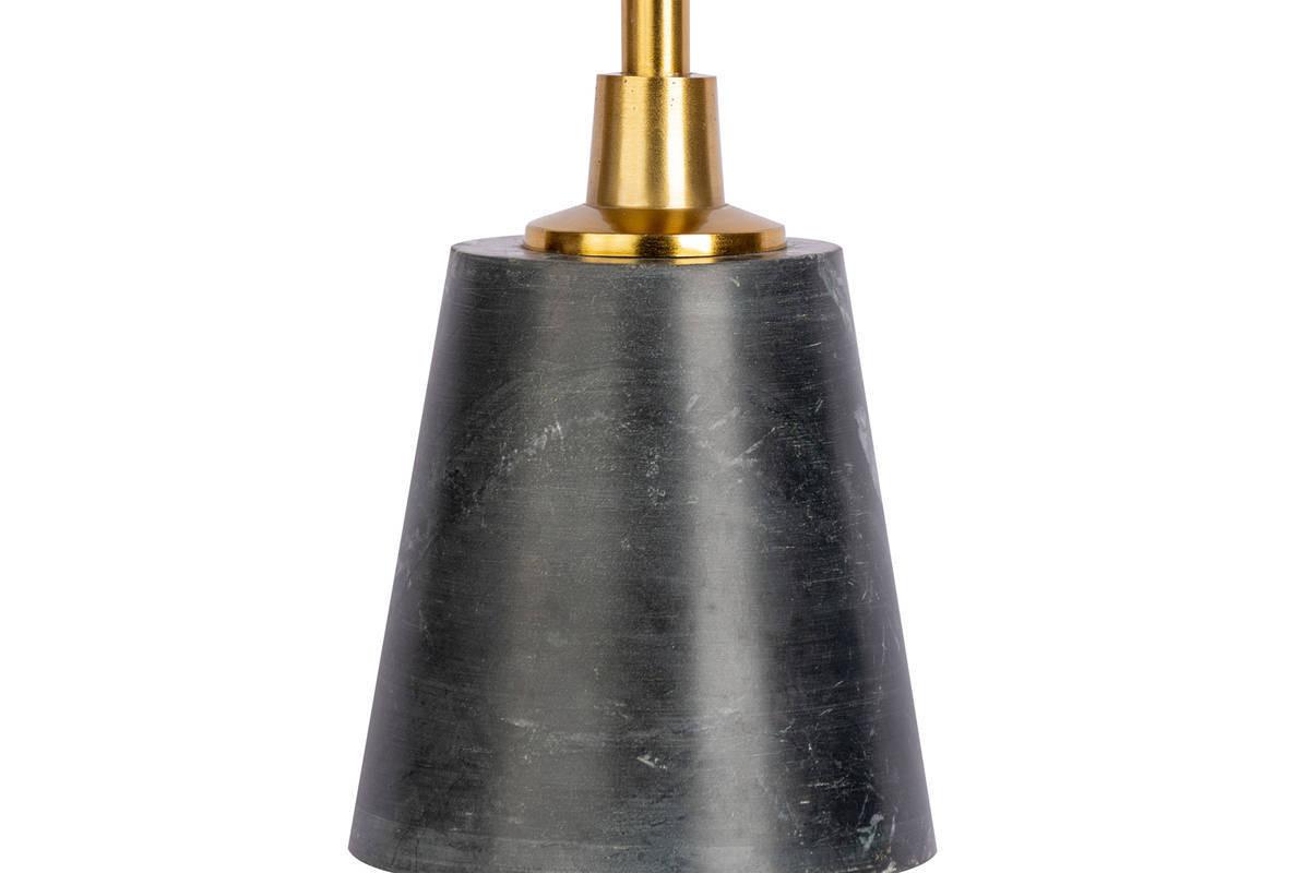 Kerzenständer Fayya Schwarz/ Goldfarben - Goldfarben/Schwarz, Trend, Stein/Metall (10/22/10cm) - Kayoom