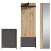 Garderobe Ben Eiche Artisan/ Anthrazit B: 40 Cm - Anthrazit/Eiche Artisan, Design, Holzwerkstoff (40/184/35cm) - MID.YOU