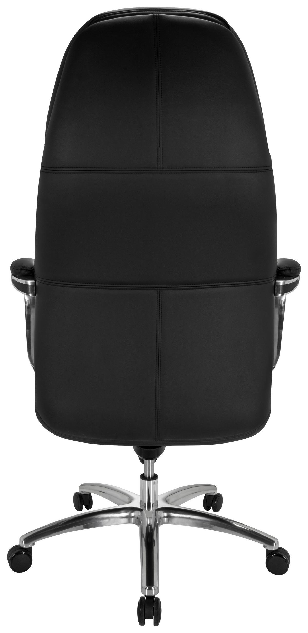 Chefsessel Brenton Xxl Schwarz - Silberfarben/Schwarz, MODERN, Kunststoff/Textil (73/137/73cm) - MID.YOU