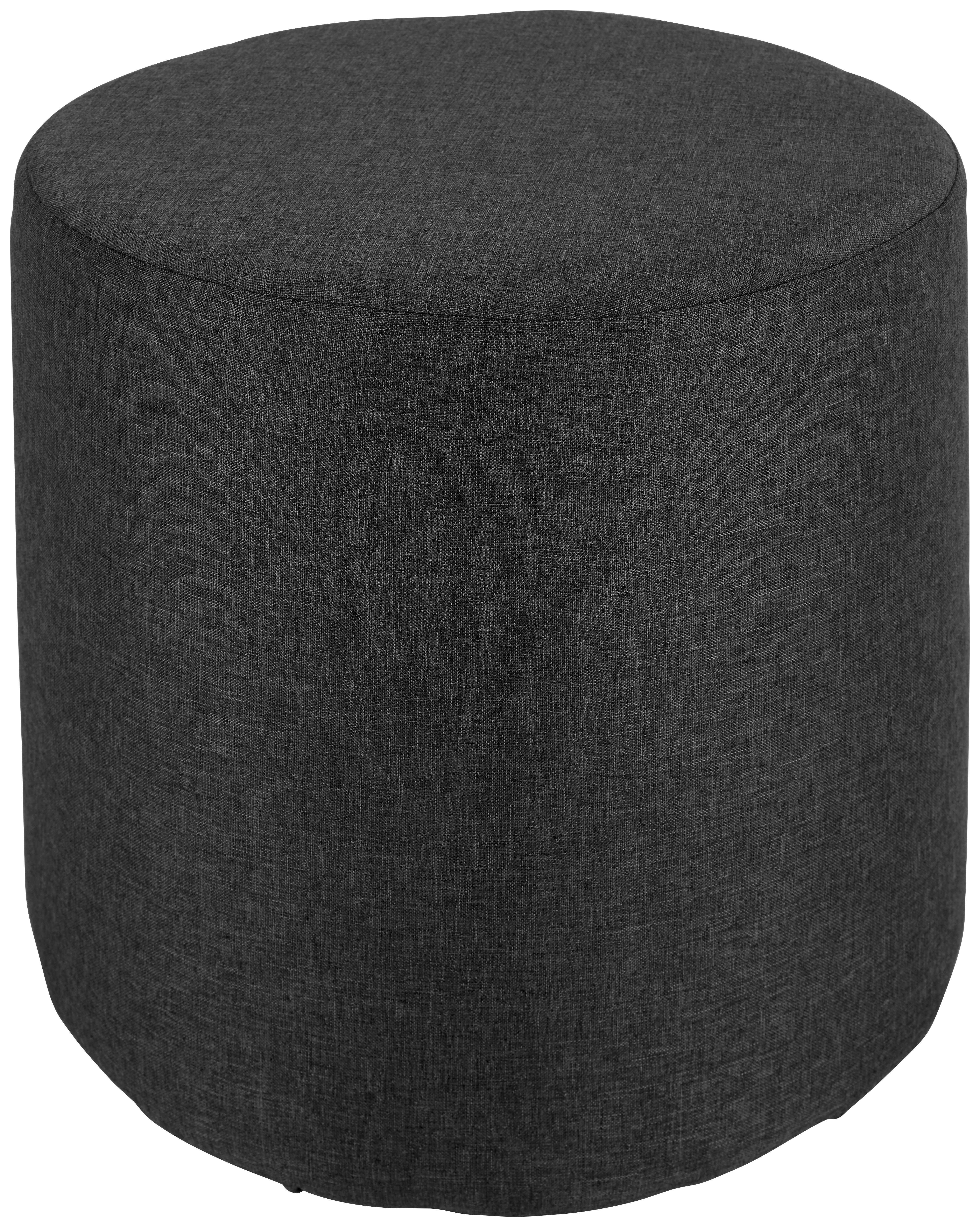 Taburetka Leo *cenový Trhák* - čierna/svetlosivá, Basics, drevo/textil (33/33cm) - Based