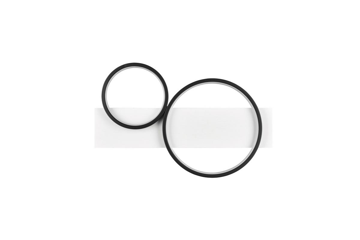 LED-Deckenleuchte, Switchdim 643810232 Medera - Schwarz/Weiß, Design, Holz/Metall (53,5/8/34,5cm) - Trio Leuchten