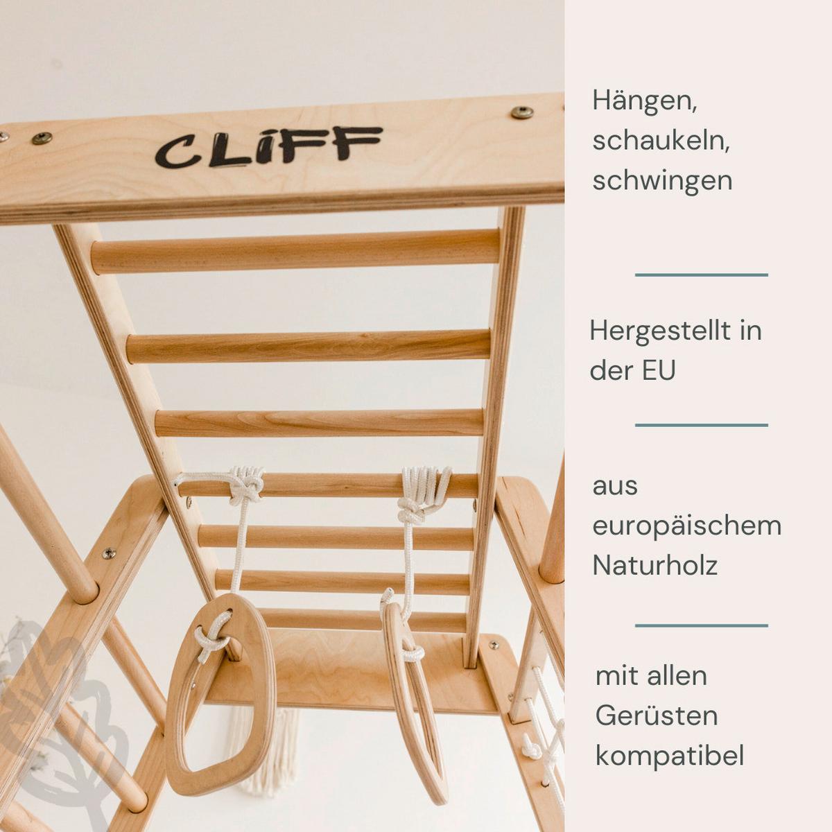 Gymnastikringe 2er Set - Birkefarben, Basics, Holz (15/17cm) - CLIFF
