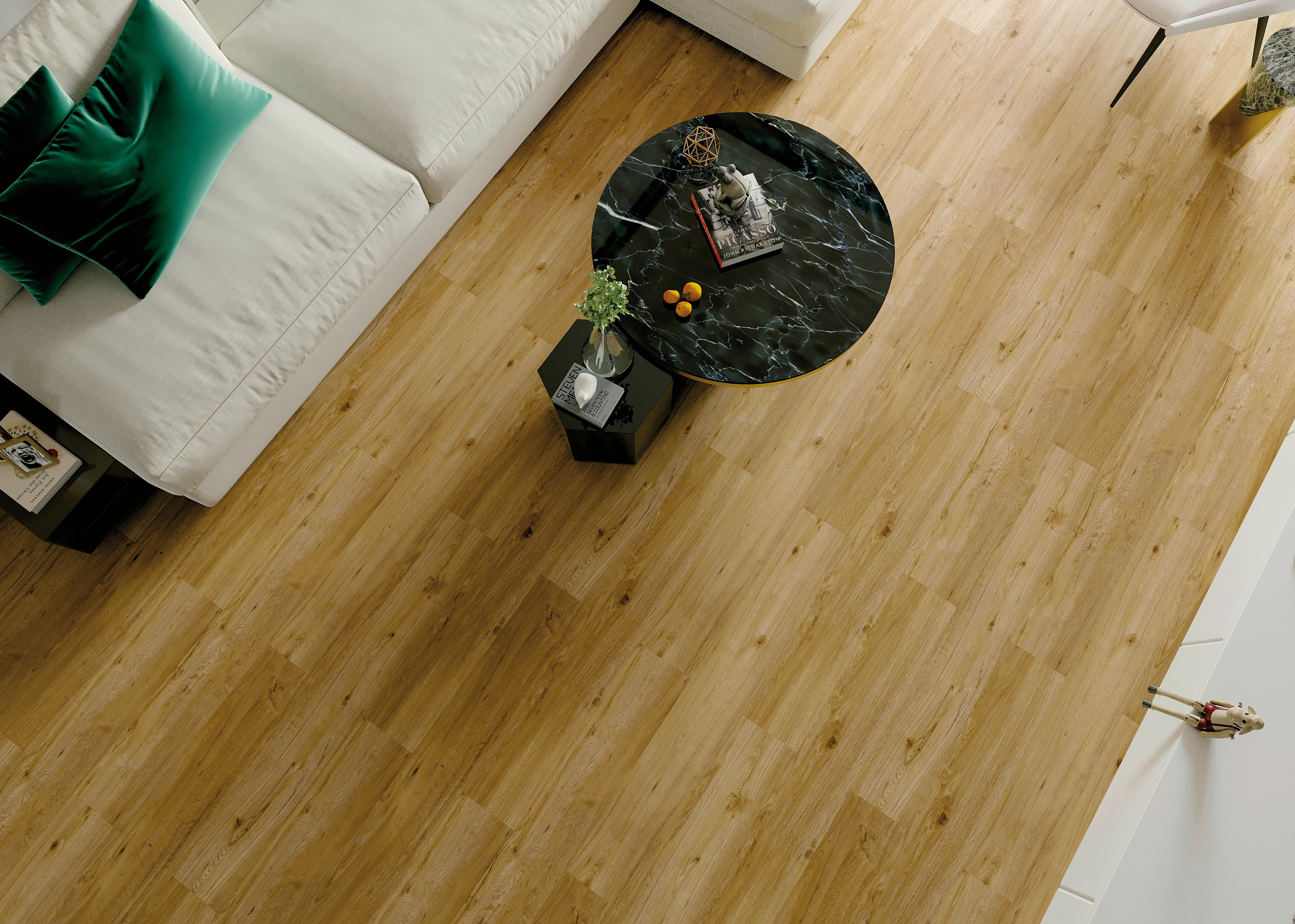 Designboden Eichefarben Landhausdiele Stärke 2,5mm - Eichefarben, Basics, Kunststoff (121.9/18.4/0.25cm)