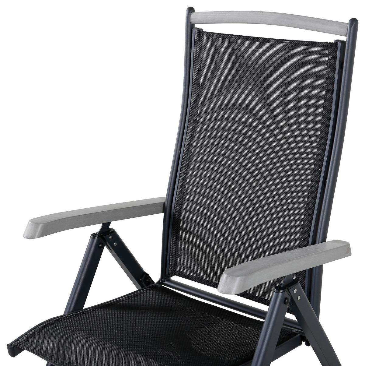 Gartensessel-set Albany - Schwarz, KONVENTIONELL, Metall (60/110/73cm) - Gardenson
