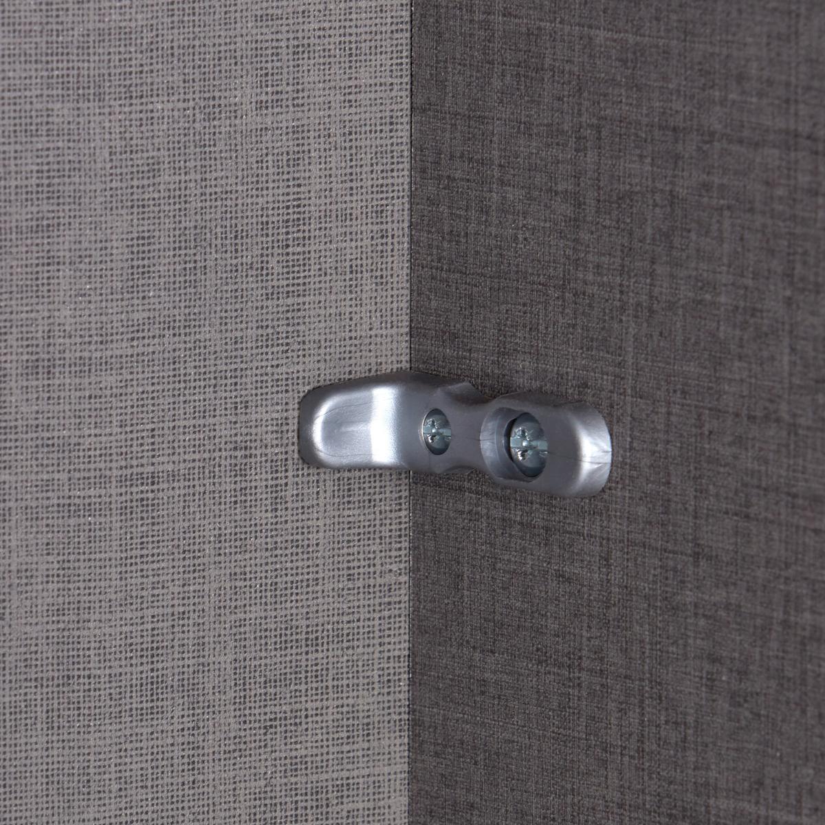 Schwebetürenschrank + LED 270cm , Graphit/Eiche Dekor - Eichefarben/Graphitfarben, KONVENTIONELL, Holzwerkstoff (270/225,5/60cm) - James Wood
