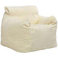 Sedací pytel VALLVIK, krémový manšestr MEGA - krémová, Design, textil (90/85/100cm)