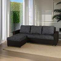 Ecksofa Hit Schwarz S: 147x228 cm - Schwarz, Design, Holzwerkstoff/Textil (147/228cm) - P & B