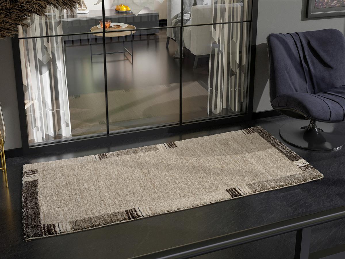 Teppich Läufer Beige/Braun Palazzo Lobo 80x250 cm - Beige/Braun, KONVENTIONELL, Textil (80/250cm) - Novel