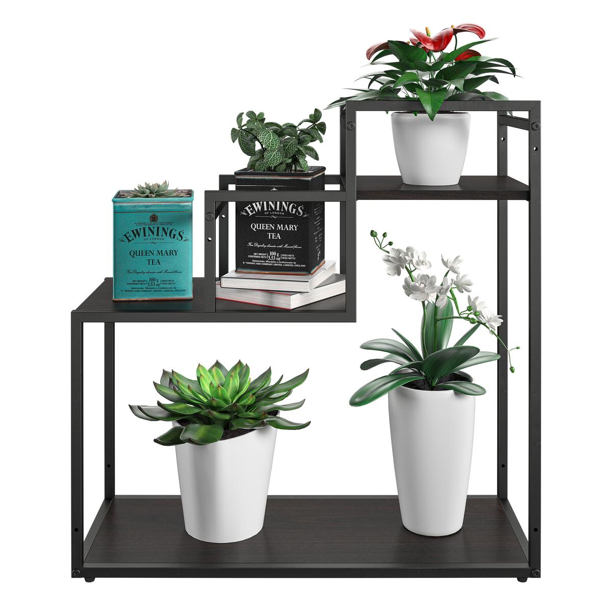 Blumenständer Weston Dunkelbraun B: 58 Cm - Dunkelbraun, Design, Metall (58/58/23cm) - MID.YOU